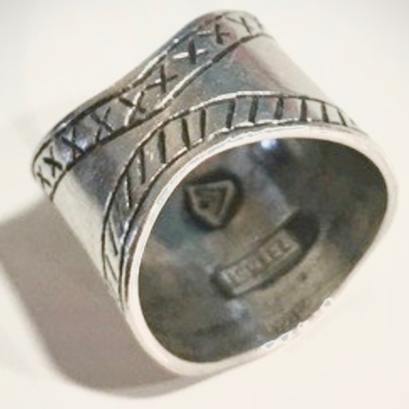 Vintage Silpada Ring 925 Sterling Silver BE TRUE TO YOUR DREAMS Cigar Band Sz 5 - Picture 6 of 9